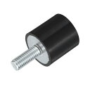 M8スレッドラバーマウント 振動アイソレータ スタッド付き円筒形ショックアブソーバー 25 x 25mm