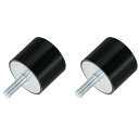 M12スレッドラバーマウント 振動アイソレータ スタッド付き円筒形ショックアブソーバー 60 x 50mm 2