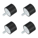 M8スレッドラバーマウント 振動アイソレータ スタッド付き円筒形ショックアブソーバー 40 x 30mm 4個