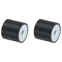 30 x 30mm M8スレッド女性用ラバーマウント 振動アイソレーター アンチバイブレーションパッドフラットサイレントブロックベースブロック2個