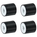 4個20 x 20mm M5スレッド女性用ラバーマウント 振動アイソレーター アンチ振動パッドフラットサイレントブロックベースブロック