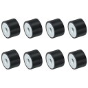 8個30 x 20mm M8スレッド女性用ラバーマウント 振動アイソレータ アンチ振動パッドフラットサイレントブロックベースブロック