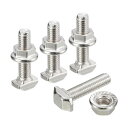 M5x20mm TスロットドロップインボルトとM5六角フランジナットセット 20セット槌ヘッドTボルトTシェイプスタッドスライディングスクリュー 20シリーズアルミニウムプロファイル用(4)