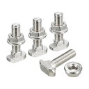 M8x30mm TスロットドロップインボルトとM8六角フランジナットセット 20セット槌ヘッドTボルトTシェイプスタッドスライディングスクリュー 40シリーズア...