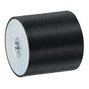 60 x 60mm M12スレッド女性用ラバーマウント 振動アイソレータ アンチ振動パッドフラットサイレントブロックベースブロック置き換え