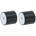 2個 50 x 45mm M10スレッド女性用ラバーマウント 振動アイソレータ アンチ振動パッドフラットサイレントブロックベースブロック