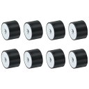 8個30 x 20mm M6スレッド女性用ラバーマウント 振動アイソレータ アンチ振動パッドフラットサイレントブロックベースブロック