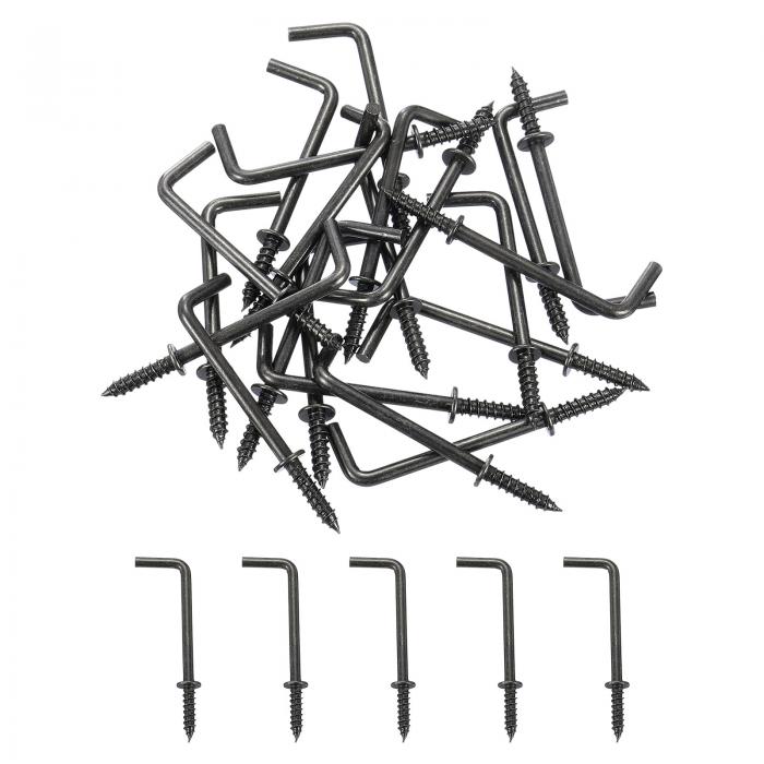 80個 L字形フック 1 1/2