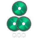 3個 4.5インチダイヤモンドカッティングディスク 7/8インチ(22mm)アーバーカットオフホイール ダイヤモンドソーブレードマルチファンクションディスク グ...