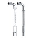 2個 L字型角度ソケットスパナ6mm 7mm 高炭素鋼 両端メトリック六角6点管状ソケットレンチ 一般修理 パイプライン 自転車車両メンテナンス
