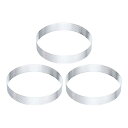 3個セットのステンレス製タルトリング5.1