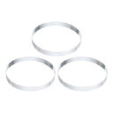 3個セットのステンレス製タルトリング7.1