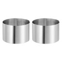 2個セットの丸いケーキリング 直径7.5cm×高さ5cm ステンレス製 パティシエリング ミラーコーティング ベーキング 調理 作り方ツール
