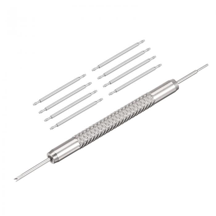 24mm スプリングバー時計バンドピン交換キット 直径1.5mm 8個入り スプリングバー取り外しツール付き