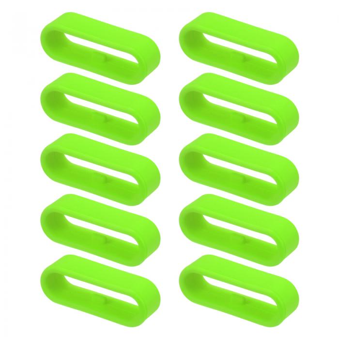 10個 ウォッチバンドフィックスリング シリコン製交換用ファスナーリング シリコンウォッチホルダーキ..