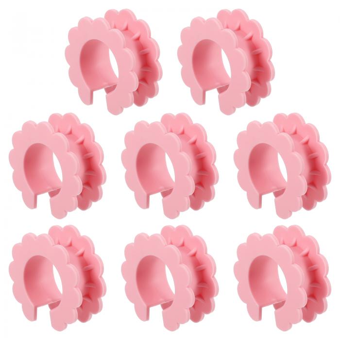 洋服ハンガー防風固定フック シリコン 外れ防止 防風ハンガーリングフック 落下防止コートハンガー固定バックル 屋外屋内用 ピンク 8個