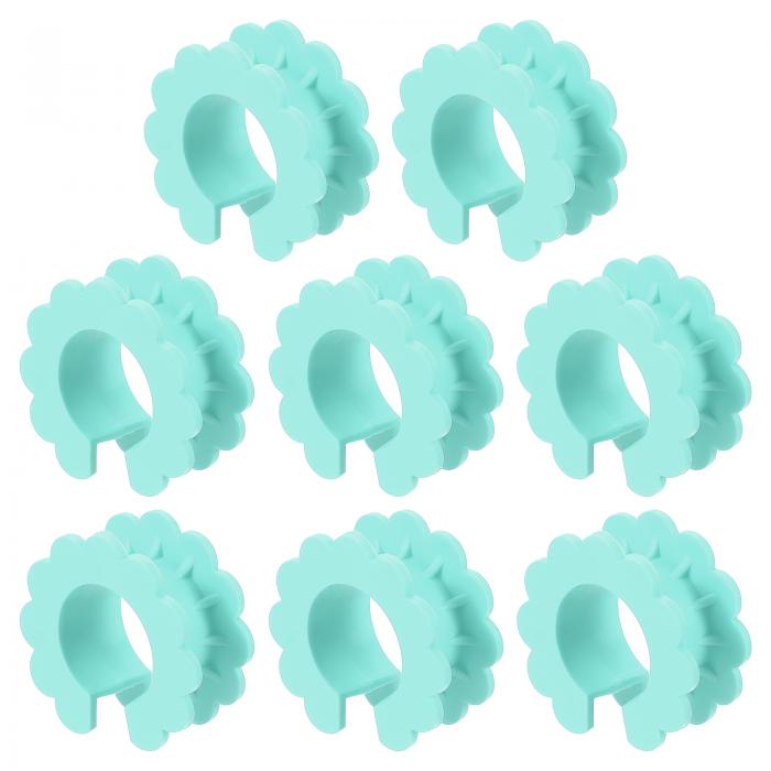 洋服ハンガー防風固定フック シリコン 外れ防止 防風ハンガーリングフック 落下防止コートハンガー固定バックル 屋外屋内用 緑 8個