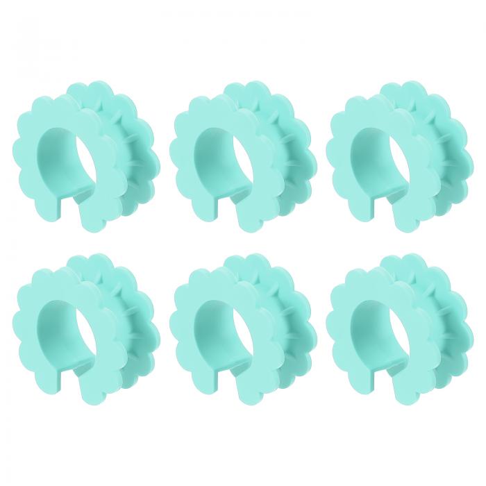 洋服ハンガー防風固定フック シリコン 外れ防止 防風ハンガーリングフック 落下防止コートハンガー固定バックル 屋外屋内用 緑 6個