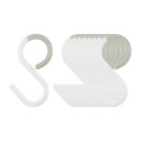 9個 Sフック2.4"プラスチック製 S字フック小さなSハンガークローゼットロッドフック キッチン用具 カップ 植物 宝石 ジーンズ 衣類 タオル 工具を掛ける用 ホワイト