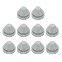 10個のホールプラグ 1/2インチ(11.5mm)ボタンプラグ 9-10mmの穴に適合 スナップインロックホールチューブプラグ ゲルチューブ防水プラグ チューブプラグ グレー