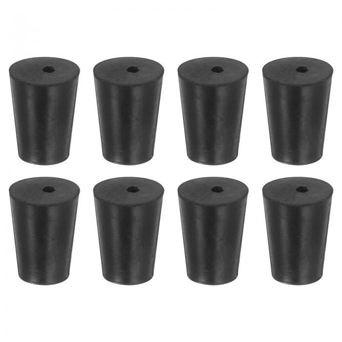 8個1穴ゴムストッパー テーパードラボシールチューブストッパープラグ テストチューブフラスコガラス容..