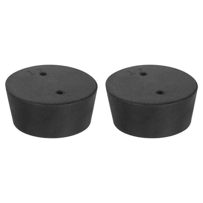 2個2穴ゴムストッパー テーパー型ラボシールチューブストッパープラグ テストチューブフラスコガラス容..