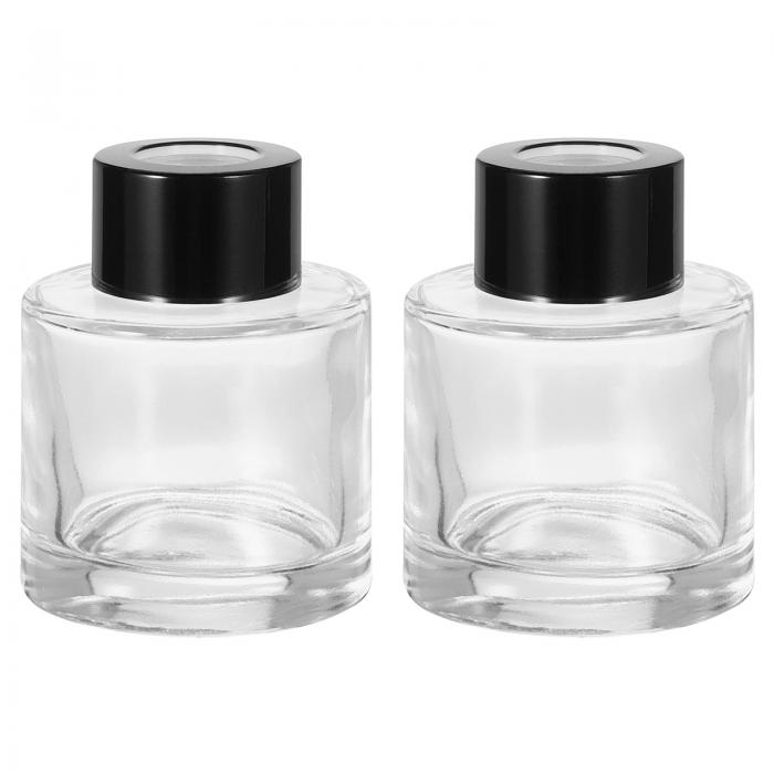 250ml/1.7ozの空のガラスディフューザーボトル2.6" x 2"再充填可能な香りアクセサリーアロマセラピー瓶..