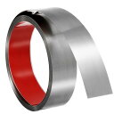 ウォールトリムモールディング 16.4フィートx1.57" ステンレススチール ピール&スティック 自己粘着 トリム メタライズド ブ ラッシュ仕上げ ストリップ ボーダー エッジ フレーム トリム ホームDIY装飾用 シルバー