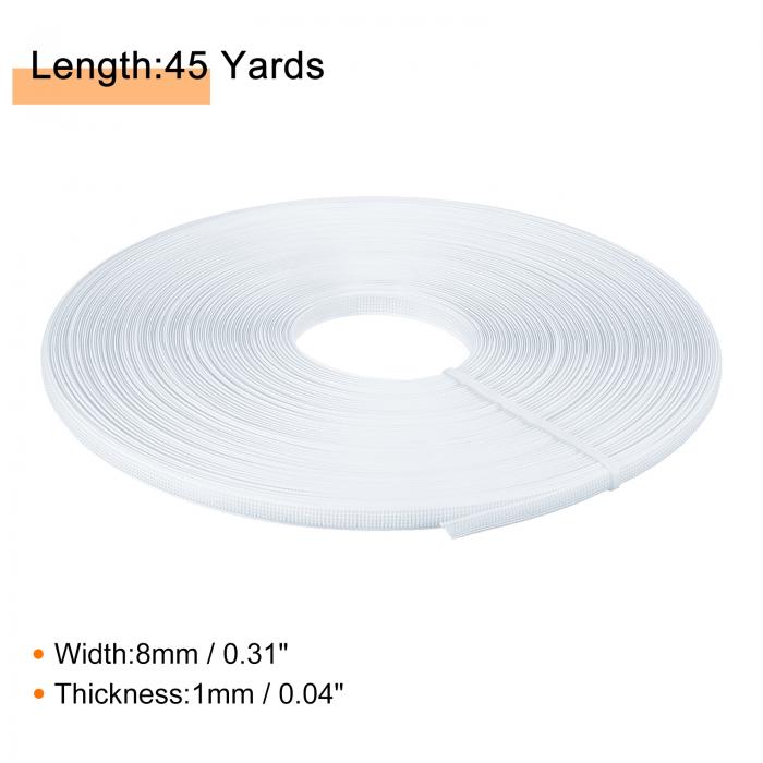 ボニング用縫製 1個 45ヤード 8mm - ポリエステル製通し縫製用低密度コルセットボニング ウェディングドレス 用（ホワイト）