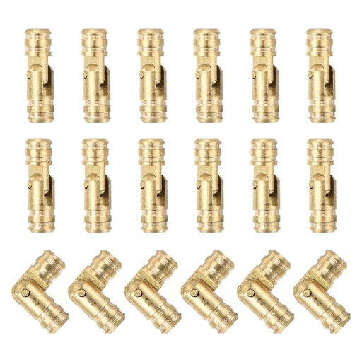 18個 不可視真鍮バレ ルヒンジ 17x5mm 隠しヒンジ DIY記念品ボックスキャビネットドアバレ ルヒンジ用 折りたたみサポート円筒形隠しバレ ルヒンジ 18個 不可視真鍮バレ ルヒンジ 17x5mm 隠しヒンジ DIY記念品ボックスキャビネットドアバレ ルヒンジ用 折りたたみサポート円筒形隠しバレ ルヒンジ