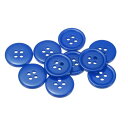10個28Lボタン11/16"(18mm)樹脂丸フラット4穴クラフトボタン 洋裁衣類とDIY用 ダークブルー
