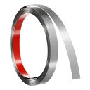 ウォールトリムモールディング 16.4フィートx0.59" ステンレススチール製ピールアンドスティック自己接着トリム メタライズドブ ラッシュ仕上げストリップボーダーエッジフレームトリム ホームDIYデコレーション用 シルバー