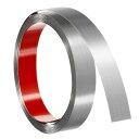 ウォールトリムモールディング 16.4フィートx0.98" ステンレススチール製ピールアンドスティック自己接着トリムメタライズドブ ラシ仕上げストリップボーダーエッジフレームトリム ホームDIY装飾用 シルバー