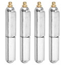溶接ドラムヒンジ 4個入り 4"長 3/4"径 - 304ステンレス鋼取り外し可能な溶接ヒンジ 金属ゲートスイングドアトレーラーランプ用潤滑脂注入口付き 直径7/16"ピン