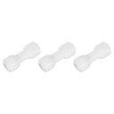 3個のプッシュ トゥ コネクト フィッティング 1/4" OD x 1/4" OD エアホースフィッティング チューブ&ホース&パイプ クイックコネクトフィッティング プラスチック ストレートユニオンカップリング ROウォーターシステム用 ホワイト (6-6mm)