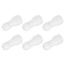 6個のプッシュ トゥ コネクト フィッティング 1/4" OD x 3/8" OD エアホースフィッティング チューブ&ホース&パイプ クイックコネクトフィッティング プラスチック ストレートユニオンカップリング ROウォーターシステム用 ホワイト(6-10mm)
