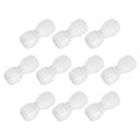 10個のプッシュ トゥ コネクト フィッティング 3/8" OD x 3/8" OD エアホースフィッティング チューブ&ホース&パイプ クイックコネクトフィッティング プラスチック ストレートユニオンカップリング ROウォーターシステム用 ホワイト (10-10mm)