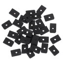 シリコン製エンドキャップ 40個入り 8mm - コルセット用ポリエステルボニングに適合するシリコンプラグ 裁縫用 ウェディングドレス 用(黒)