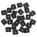 シリコンエンドキャップ 60個12mm - シリコンプラグは 縫製用コルセットポリエステルボニングに適しています。ウェディングドレス 用(黒)