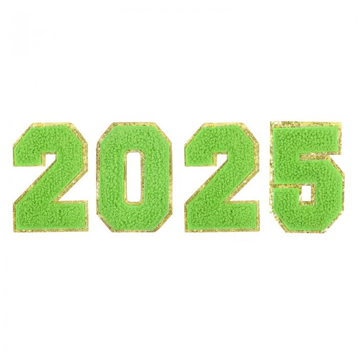 4個 グリッターチェニールナンバーパッチ8 cm / 3