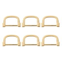 シャックルのDリングネジ 亜鉛合金 馬蹄形 U字型 Dリング バックル 財布 DIY レザークラフト キーチェーン用 16 mm 金色 6個