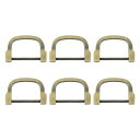 シャックルのDリングネジ 亜鉛合金 馬蹄形 U字型 Dリング バックル 財布 DIY レザークラフト キーチェーン用 20 mm ブロンズ 6個