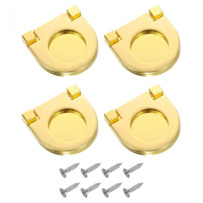 フラッシュプルハンドル 隠し埋め込み式家具グリッ プ キャビネット ドア プルリング ハンドル ネジ付..