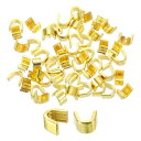 80個のジッパースライダーリテーナー 4.5mm U字型トップストッパークローズドエンドジッパー バッグ コート ジャケット バックパック用の交換品 金色