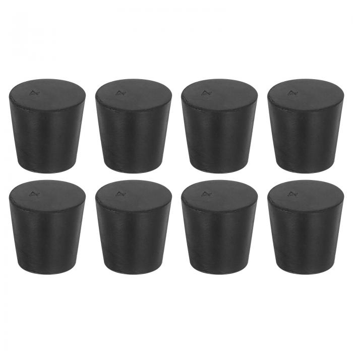 8個 ソリッドラバーストッパー テーパードラボシールチューブストッパープラグ テストチューブフラスコ..