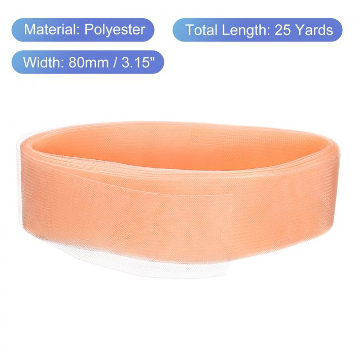 25ヤード3"幅ポリエステル馬毛ブレード 1ロール硬い馬毛ブレード ポリエステルボニング縫製ウェディングダンスドレススカート帽子トリミングアクセサリー オレンジ