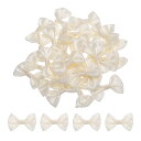 クリーム色 蝶ネクタイ 1.5" x 1" ミニ蝶結び 小さなサテン 蝶結び用 まとめ買い