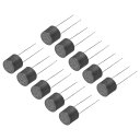 20個 円筒形DIPマウントミニチュアラウンドスローブローマイクロヒューズ 電子部品PCB LCD修理用 T250mA 250mA 250V 黒