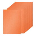 PATIKIL 60枚 オレンジ色 グリッターカードストックペーパー A4 250gsm 長方形プレミアムスパークリーペーパークラフトカードストックペーパー ス...