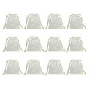 PATIKIL 100%綿再利用可能な巾着袋 5x6
